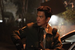 John Cho as Officer Andy Brooks in his police uniform in Sleepy Hollow.