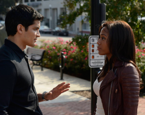 Abbie talks to her ex-boyfriend Luke Morales on the Sleepy Hollow episode "Midnight Ride"