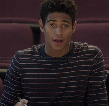 Wes (Alfred Enoch) in class on HTGAWM.