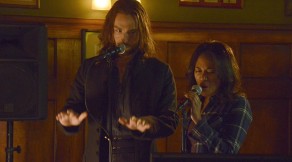 Ichabod and Abbie perform karaoke on Sleepy Hollow.