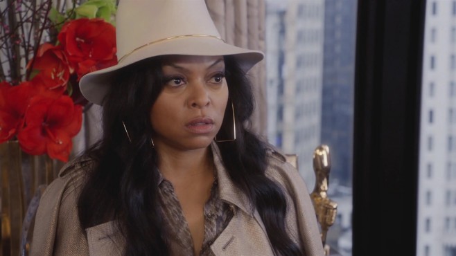 Cookie sports a snazzy hat and serious facial expression on Empire.