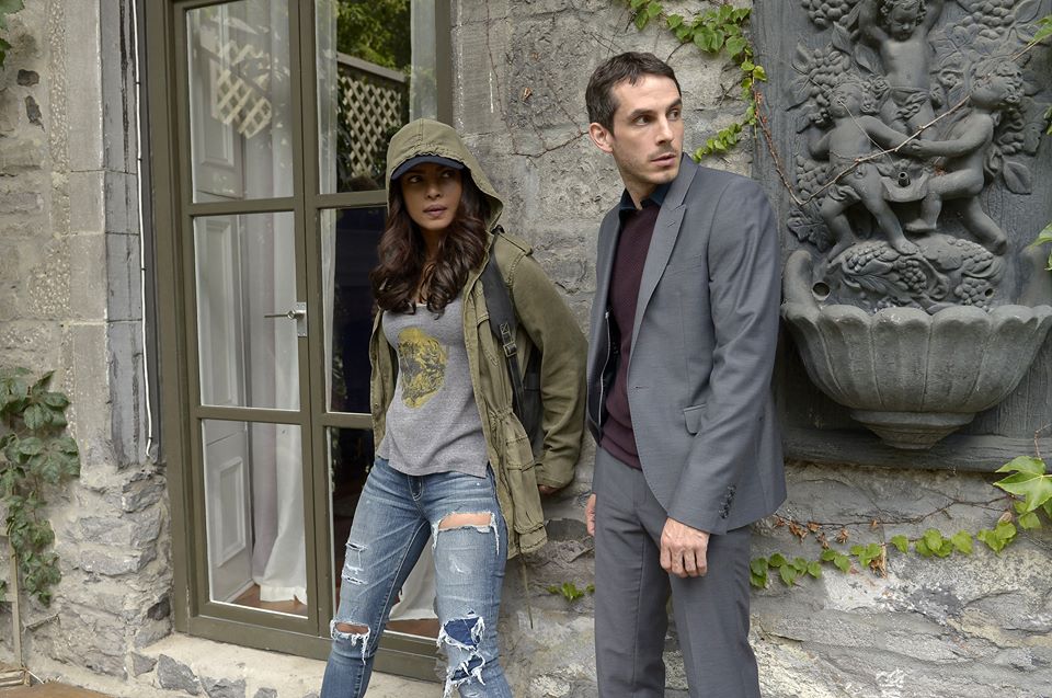 Simon Asher (Tate Ellington) and fugitive Alex Parrish (Priyanka Chopra) on the Quantico episode "Kill."