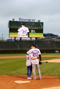 Ben Higgins and JoJo at Wrigley Field on The Bachelor