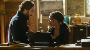 Abbie and Ichabod on Sleepy Hollow