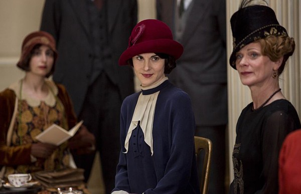 Lady Mary and Lady Rosamund on Downton Abbey