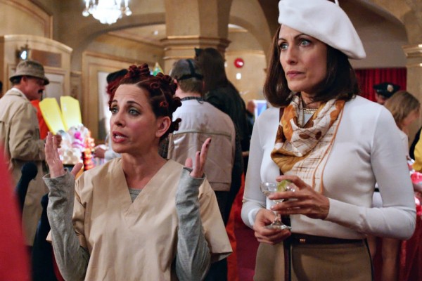 Jo and Abby dressed as Crazy Eyes and Bonnie at a costume benefit on Girlfriends' Guide to Divorce