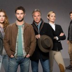 Rebecca Rittenhouse, Chase Crawford, Don Johnson, Amber Valletta and Scott Michael Foster on Blood & Oil promo pic.