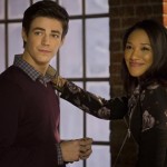 Barry Allen (Grant Gustin) and Iris West (Candice Patton) in The Flash pilot.
