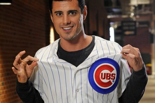 Ben Higgins The Bachelor in Chicago Cubs uniform