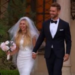 Nick and Corinne in wedding clothes on The Bachelor